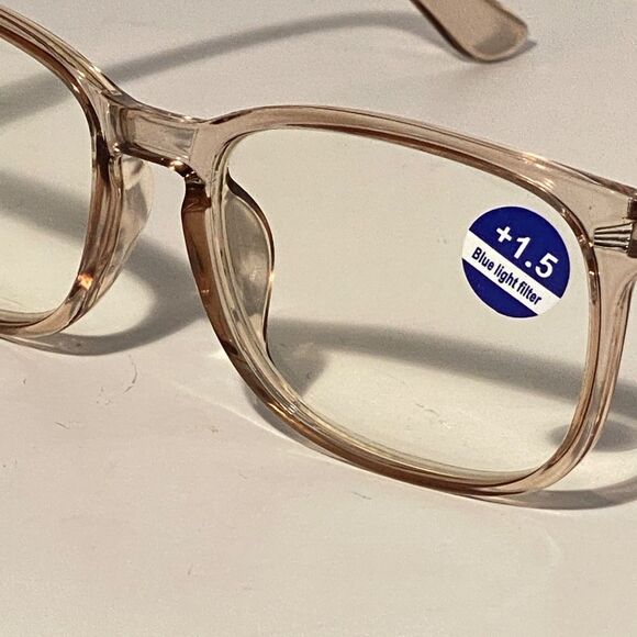 1510 Colette 1.5 Taupe Reading Glasses Soft Butterfly Readers NWT - Picture 8 of 9